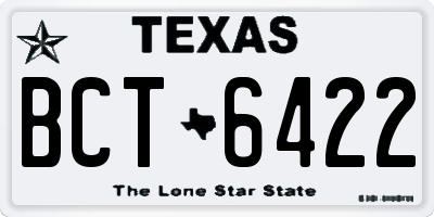 TX license plate BCT6422