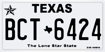 TX license plate BCT6424