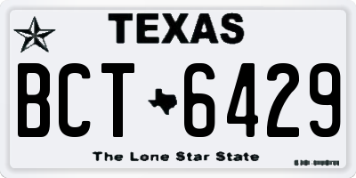 TX license plate BCT6429