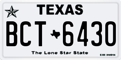TX license plate BCT6430