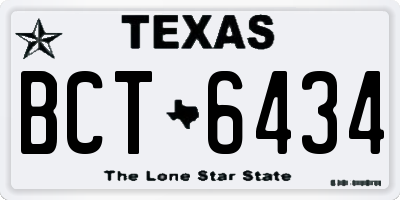 TX license plate BCT6434