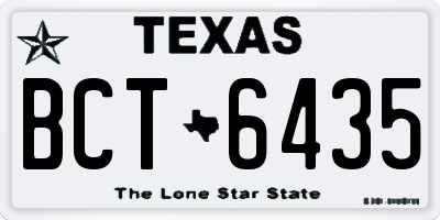 TX license plate BCT6435