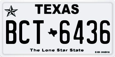 TX license plate BCT6436