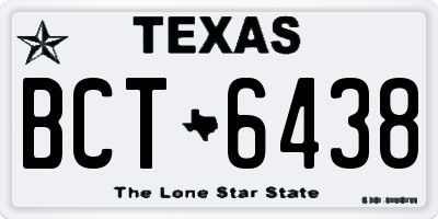 TX license plate BCT6438