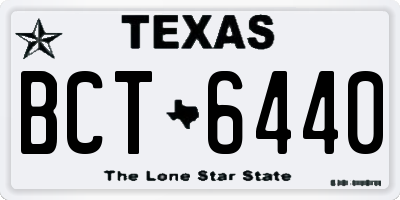 TX license plate BCT6440