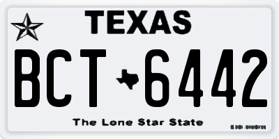 TX license plate BCT6442