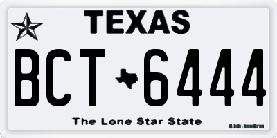 TX license plate BCT6444