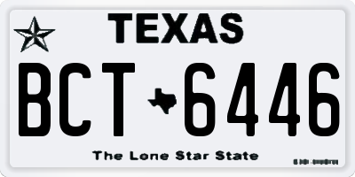 TX license plate BCT6446
