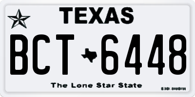 TX license plate BCT6448