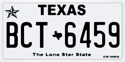 TX license plate BCT6459