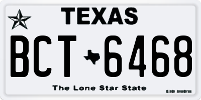 TX license plate BCT6468