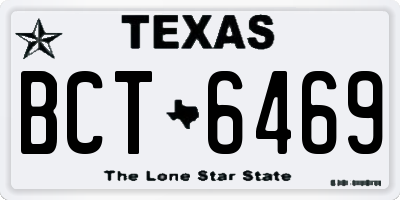 TX license plate BCT6469