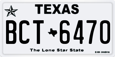 TX license plate BCT6470