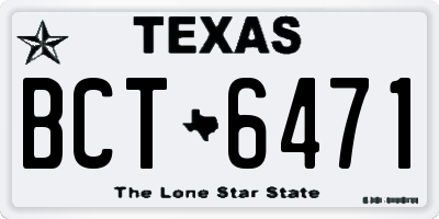 TX license plate BCT6471