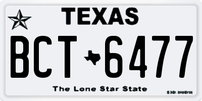 TX license plate BCT6477