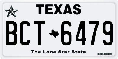 TX license plate BCT6479