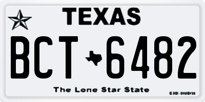TX license plate BCT6482