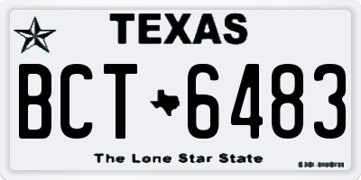TX license plate BCT6483