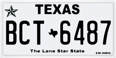 TX license plate BCT6487