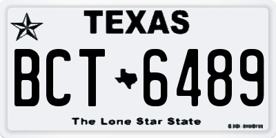TX license plate BCT6489