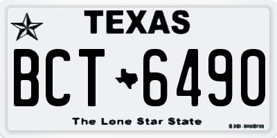 TX license plate BCT6490