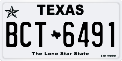 TX license plate BCT6491