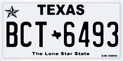 TX license plate BCT6493