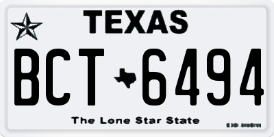 TX license plate BCT6494