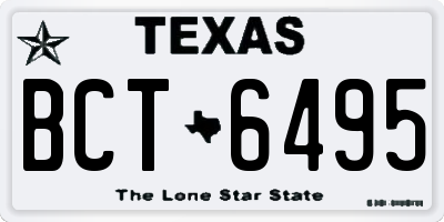 TX license plate BCT6495