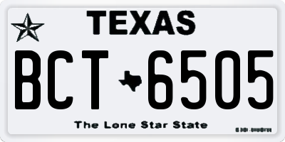 TX license plate BCT6505