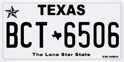 TX license plate BCT6506