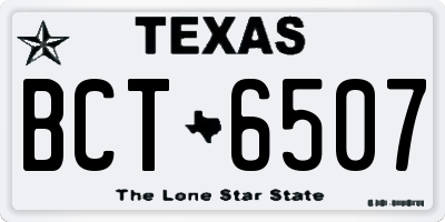 TX license plate BCT6507