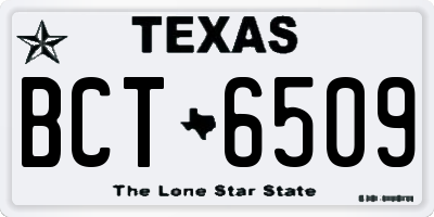 TX license plate BCT6509