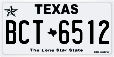 TX license plate BCT6512