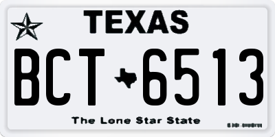 TX license plate BCT6513