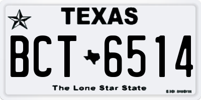 TX license plate BCT6514