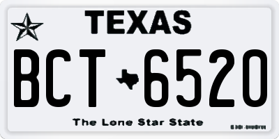 TX license plate BCT6520