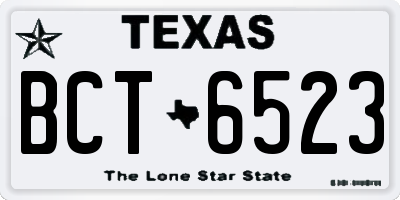 TX license plate BCT6523
