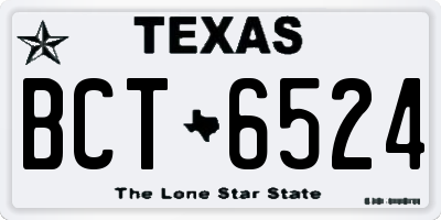 TX license plate BCT6524
