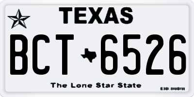 TX license plate BCT6526