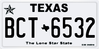 TX license plate BCT6532