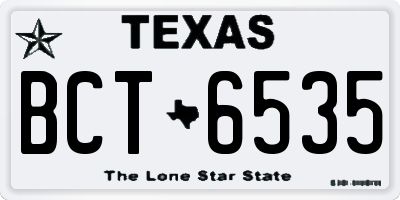 TX license plate BCT6535