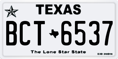 TX license plate BCT6537
