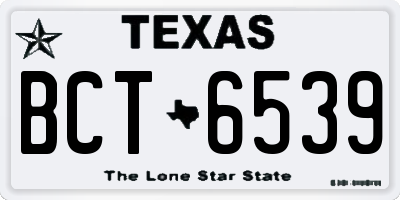 TX license plate BCT6539