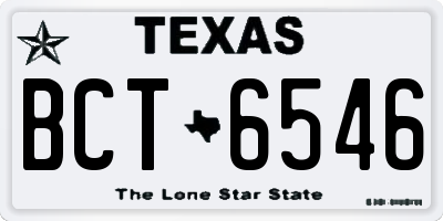 TX license plate BCT6546