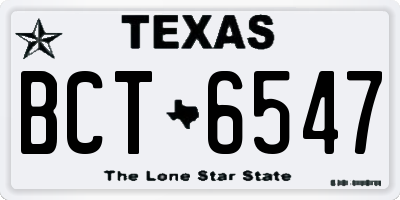 TX license plate BCT6547