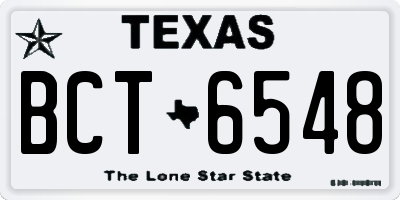 TX license plate BCT6548