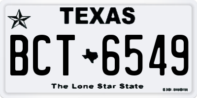 TX license plate BCT6549