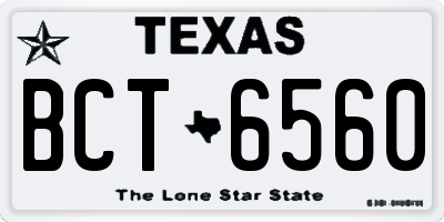 TX license plate BCT6560