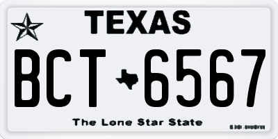 TX license plate BCT6567